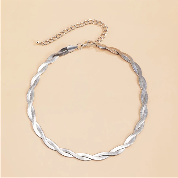NEW STERLING SILVER DOUBLE LAYERED CHAIN NECKLACE - Picture 5 of 6